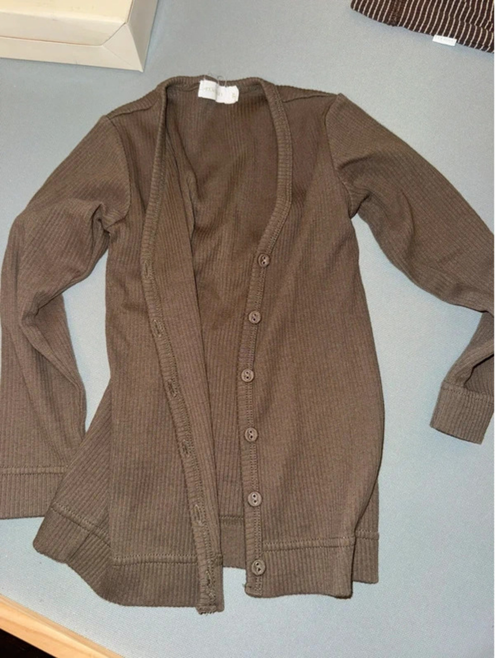 Jaime Kay 3 Year ribbed modal/ cotton Cardigan Fall Clothing